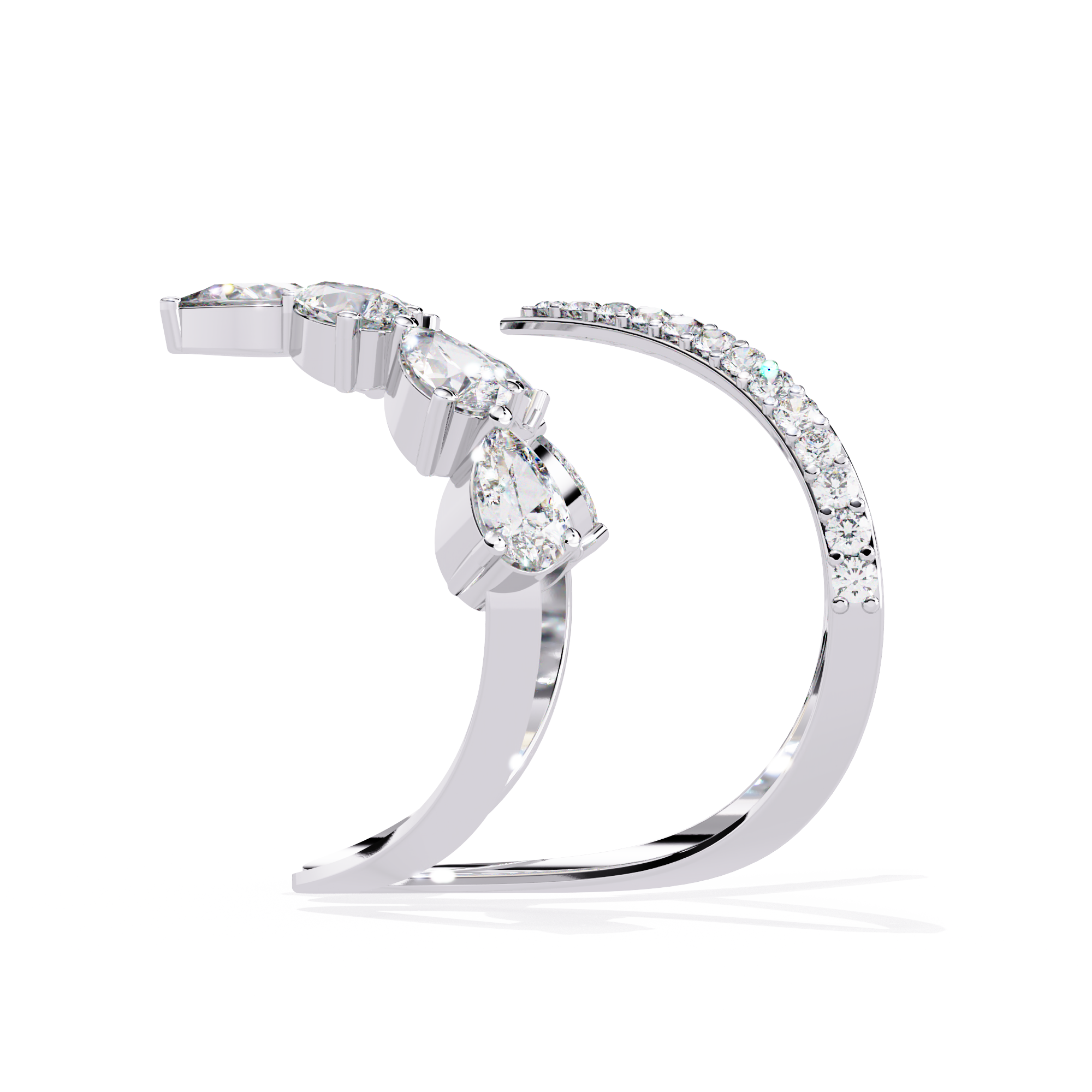Solitairekart 1.42ct Ethereal Heart Natural Diamond Ring -HI Color, VS-SI Clarity